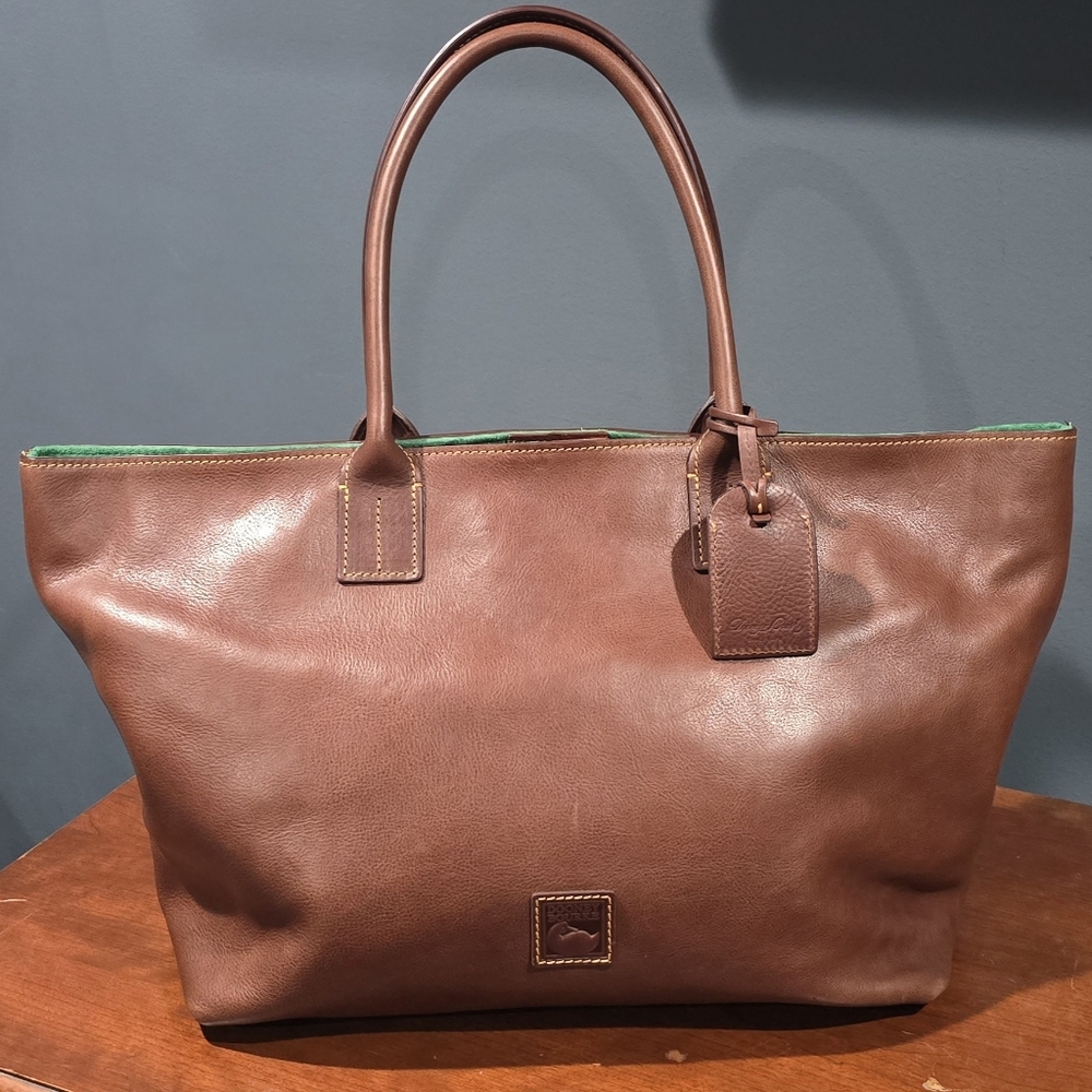 Dooney & Bourke Medium Russell Tote in Chestnut Florentine Leather